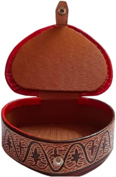 SilkyKraftz indijski ručni alat Čista koža ručno izrađena kutija za nakit u obliku srca