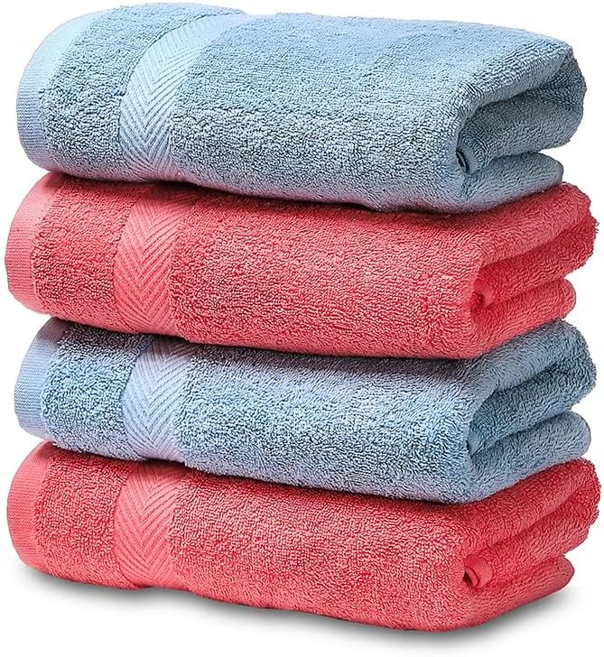 ZSEDP set ručnika pogodan je za kupatilo visoku količinu apsorpcije vode meka i ne-bledajući četvero ručnik poklon