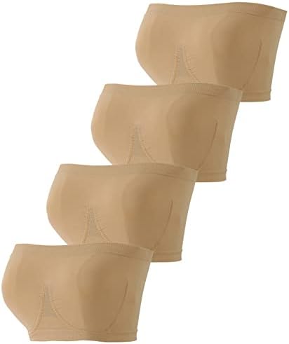 4 komada Sportski grudnjaci za žene plus veličine bez naramenica BRA bandeau tube podstavljena gornja rastezljiva yoga fitness grudnjaka