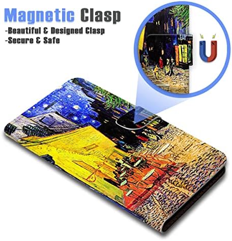 AJOURTEK za iPhone 13 Pro Max, Art dizajniran Flip novčanik stil poklopac Slučaj Vincent Van Gogh slika za cijelo tijelo zaštita AD004