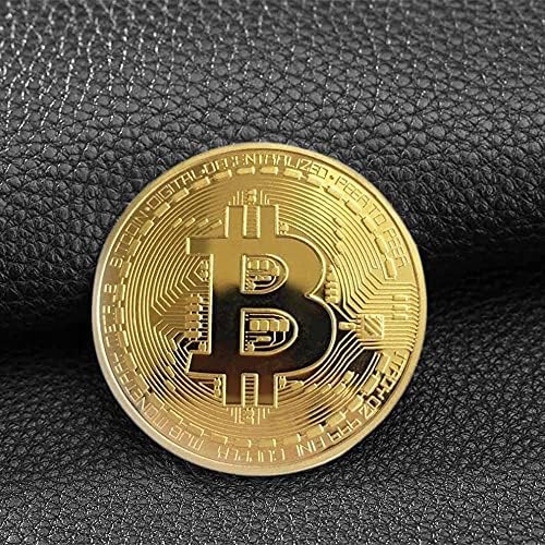 1 Kreativna suvenirnica Zlatna kovanica Replika komemorativna kovanica Bitcoin Fizička kolekcija Bitcoin kolekcija Fizički komemorativni