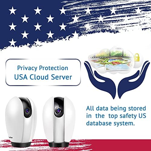 Laview Cameras za kućnu sigurnost AI Ljudsko otkrivanje i automatsko praćenje, IP65 vanjska kamera dvosmjerna audio, američki oblak, kompatibilan sa Alexa