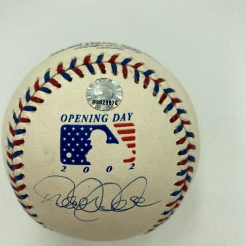 Derek Jeter potpisao 2002. godine u otvaranju Glavna liga Baseball Steiner & MLB Holo - autogramirani bejzbol