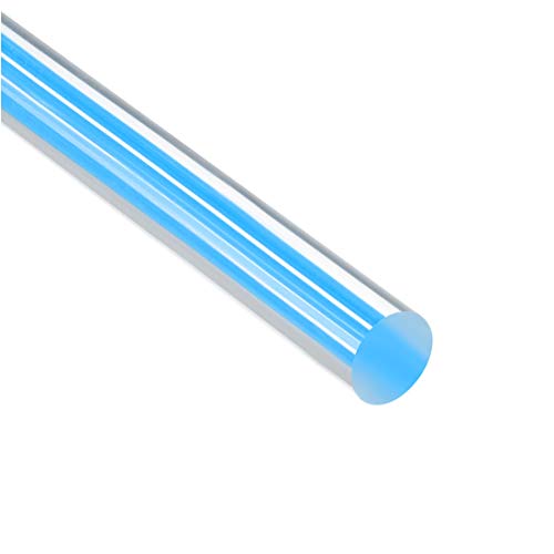 Uxcell akrilna okrugla šipka, prečnik 1/2 inča 10 inča dužina, ravna svijetloplava linija,PMMA štap od čvrste plastike
