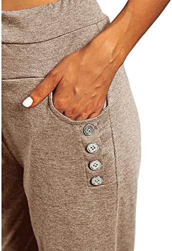 LCucyes ženski casual visoki struk bootcut yoga hlače nacrtavaju vježba dugačak pantalona sa džepovima