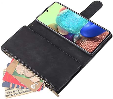 Lbyzcase futrola za Galaxy A71 5g[ne A71 5G uw/A71 4G], luksuzna Folio Flip PU novčanik kožna navlaka[džep sa zatvaračem][magnetno