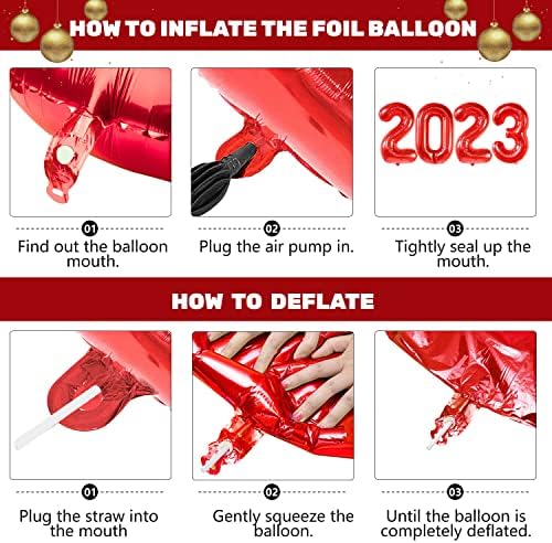 2023 Crveni baloni za dekoracije mature - 40 inčni baloni za folije velike veličine za 2023, srednja škola, koledž, dekoracije stranke