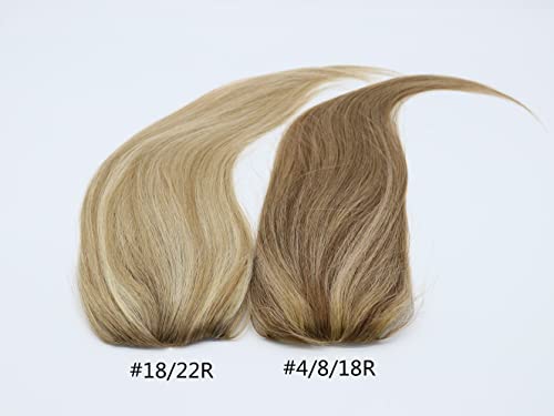 uniwigs Remy Human Hair Toppers, 2 x4.75 Full Pu Poly Base komadi za kosu za žene gubitak kose ili rastanak tanke kose