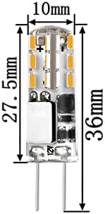 10 x G4 LED toplo bijele sijalice, 12 V 1.5 W bez treperenja G4 LED Pin osnovna sijalica, zamjena za 20 W halogene sijalice, štedljiva sijalica 3000 K, 180 LM 12 V AC/DC LED Sijalice