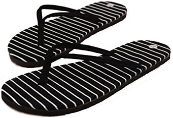 Flip flops za žene Ljetna masaža Ljeto / 38 Crna plaža Stripe Stan unutarnje vanjske papuče Sandale Preppy Black Happy Face Vodene