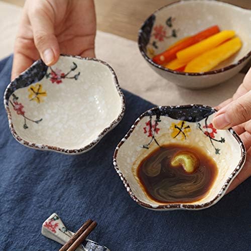 Cabilock 5pcs keramički umak je posuđe japanski začinski jelo Sushi poticanje posude za predjelo Keramička posluživanja pojedinih porcija za praćenje ramekins za kućne kuhinje