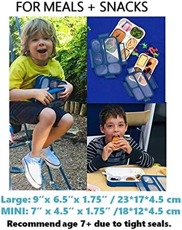 Kinsho Bundle od 2x Bento kutija za ručak za djecu uključuje spremnik za užinu + dječaka za ručak-kutija izolirana torba za mališane