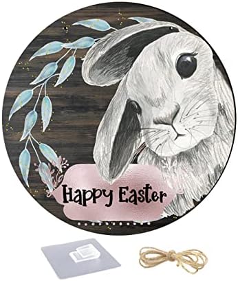 Kraljevske ukrase Thessel Easter Bunny Egg Drveni viseći zabavni ukras za uređenje viseći ukrasi