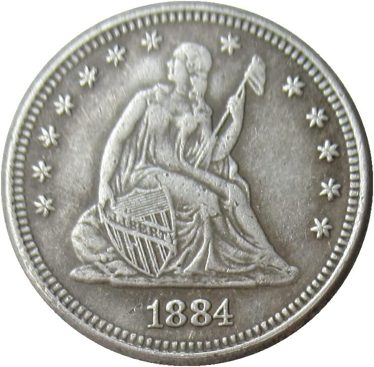 U.S. 25 Cent Flog 1884 Prigodni kovanica sa srebrnim replikama