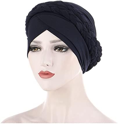 Prethodno upletena pletena zamotavanje kose zamotavanje turbanska kapa Vanjska headwear rastegnuta indijska šeširka hemoronskog heke