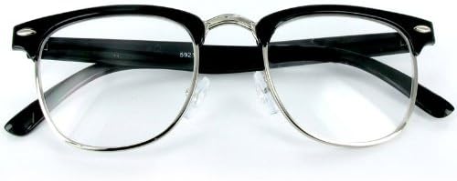 Retro Man italijanski dizajner za čitanje naočala za mladenače koje su čitale u stilu. Crni 3.00
