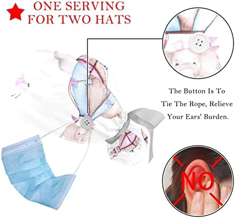 Ručno nacrtano božićna radna kapa sa gumbom i duksevima, 2 paketa Hirurška hirurgija HATS HAPS HOLDER, više boja
