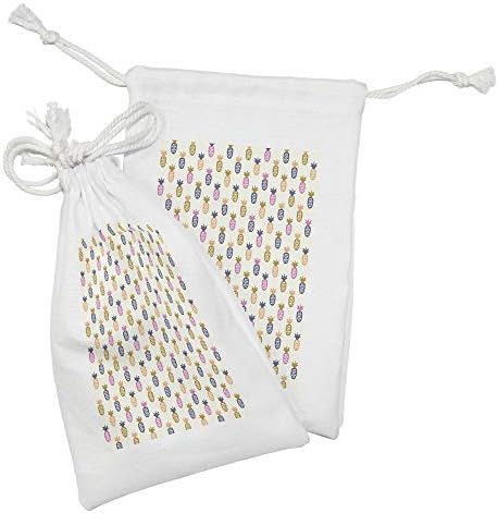 Ampesonne apstraktna torba za tkaninu 2, ukrasni geometrijski trouglovi uzorak na ananas s polkom isprekidanom pozadinom, malom torbom