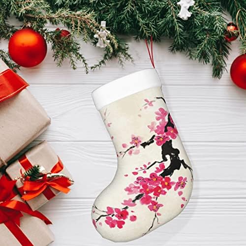 Austenstern božićne čarape cvjetaju orijentalna grana trešnje dvostruka kamina viseći čarape