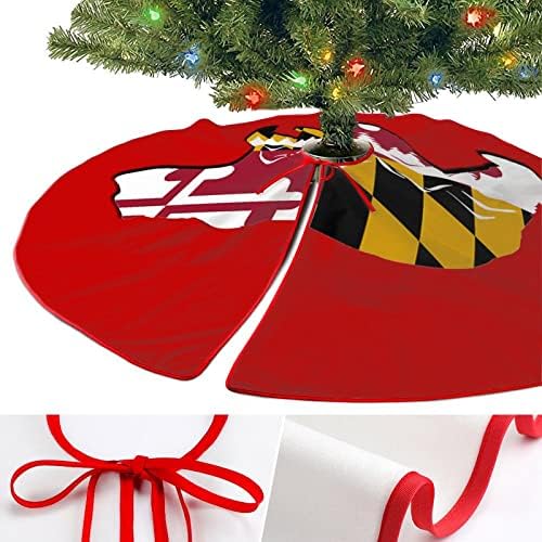 Maryland State Bear Mountain Božićna suknja Vintage Xmas ukrasi Božićne ukrase za odmor Novogodišnja zabava
