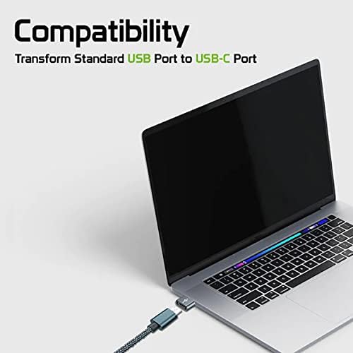 USB-C ženka za USB muški brzi adapter kompatibilan sa vašim Samsung Galaxy A42 za punjač, ​​sinkronizaciju, OTG uređaje poput tastature, miša, zip, gamepad, PD