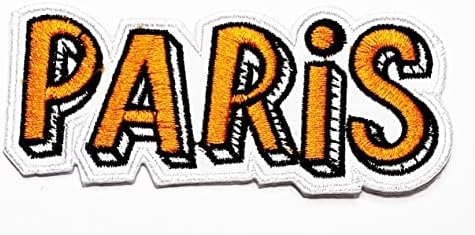 Kleenplus Paris Francuska francuski šivajte željezo na vezenim zakrpama riječi slovo slatka narandžasta naljepnica Pariz Zanatski projekti dodatna oprema šivanje DIY amblem Odjeća kostim aplikacije značka