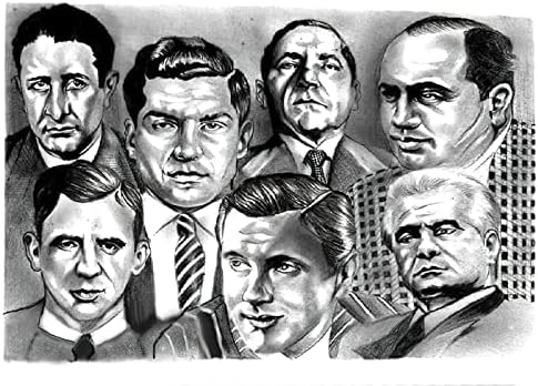 Al Capone Bugsy Siegel John Gotti Mafijaš Posteri Mafija Zid Dekor Art Štampa Platnu Gangster