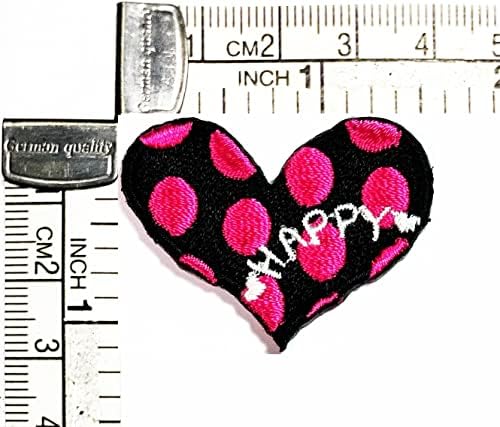 Kleenplus 2kom. Mini srce srećno vezeno gvožđe na šiju na Patch Fashion Arts Heart Love cartoon naljepnica zakrpe za kostime obući
