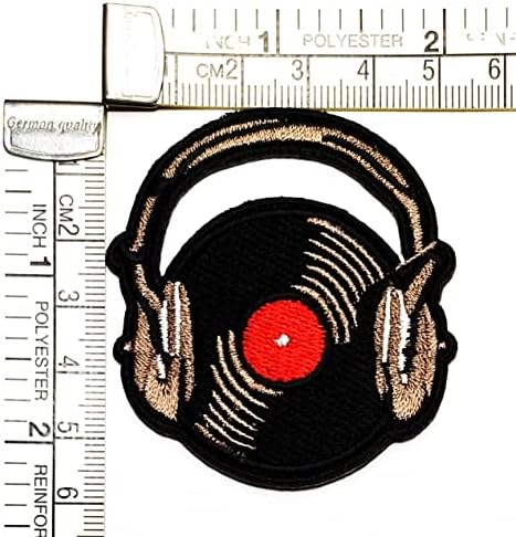 Kleenplus 3kom. Gramofon DJ muzički plejer gvožđe na zakrpama aktivnosti vezeni Logo odeća jakne šeširi ruksaci košulje dodatna oprema DIY kostimirana Umjetnost Patch naljepnica Moda