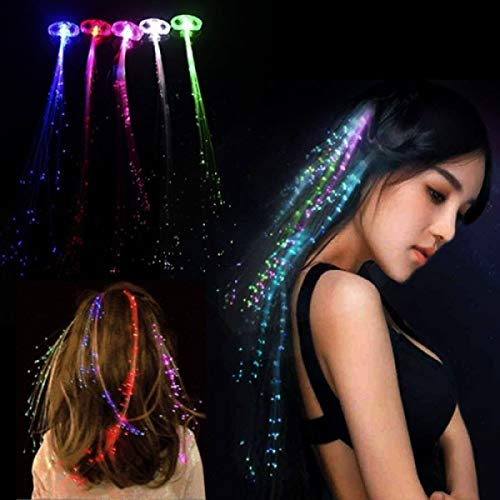30 paketa LED svjetla za kosu svjetlo-up optička vlakna LED ukosnice za kosu ekstenzije svjetlo trepćuće optičke dlake pletenice ukosnice