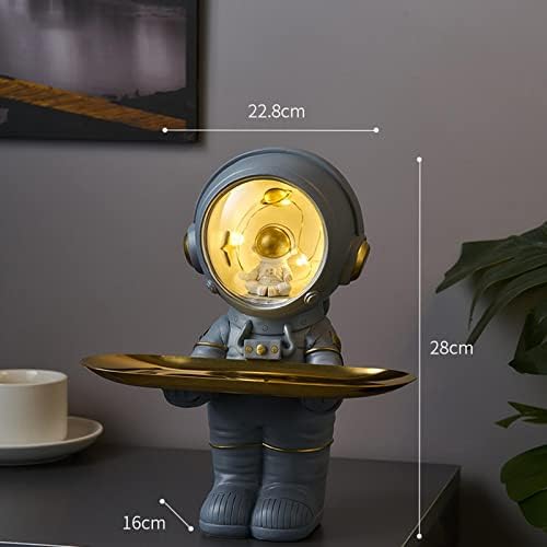 Yayong astronaut statua za skladištenje stola za prikupljanje ulaznog puteva Držač za ključeve sise za kulpturu za kućnu dnevnu sobu