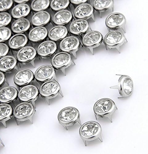 Vikeva 100 srebro 0,3 okrugli kristalni stup spot punk nailheads šiljci za cipele narukvica