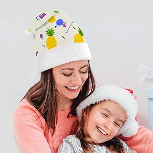 Božić Santa šešir, geometrijski ananas Božić šešir za odrasle, Unisex Comfort Božić kape za Novu godinu svečani kostim Holiday Party