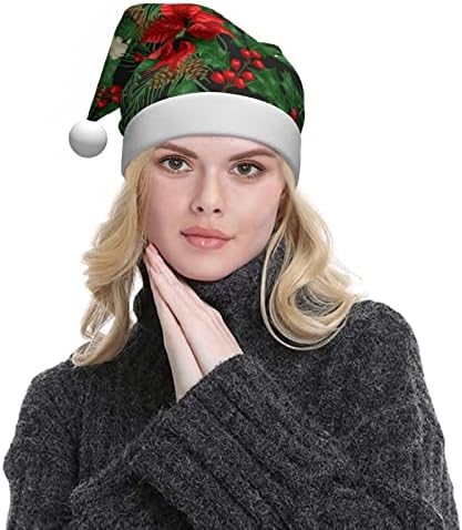 MISTHO Božić Poinsettia Božić šešir Božić šešir za odrasle pliš materijal svjetlo i topla Nova godina odmor potrepštine