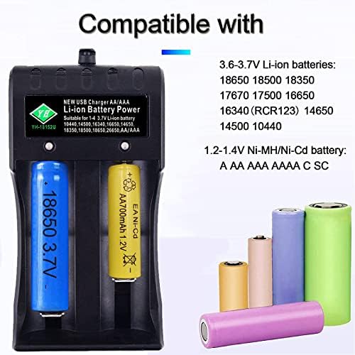 18650 punjač baterija, AA punjač baterija za Li-ion/Ni-MH 18650 26650 18490 18350 17500 16340 14500 10440 baterija, Ni-MH Ni-Cd AA