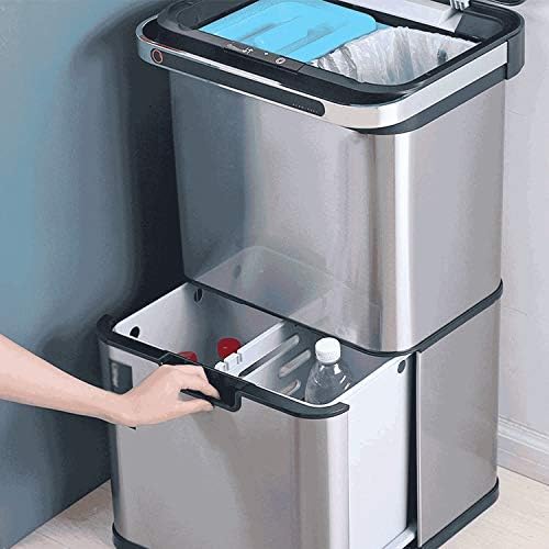 Slamna smeća sortiranje smeća može domaćinstvo pametno smeće sa poklopcem od nehrđajućeg čelika Kuhinja Indukcija kante za smeće može