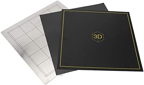 Restokki 300x300mm Vruća kreveta Čelična ploča Srebrna platforma Magnetska naljepnica Black 3D Pribor za štampač