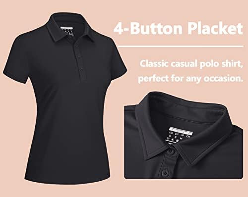 TACVASEN ženske polo majice kratki rukav upf 50+ zaštita od sunca Golf polo majice za žene suho fit brzo suha košulja