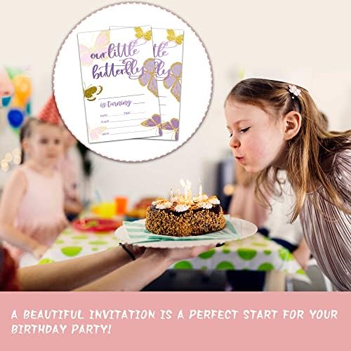 TIRYWT BUTTERFLY Theme Rođendan, pozivnice za zabavu sa kovertama za dječake, nazivanje stila za rođendanske zabave u stilu, rođendanska zabava favorizira ukrase i potrepštine-YQK-A07