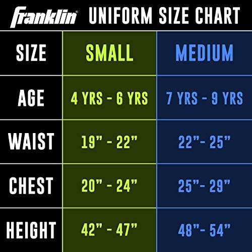 Franklin Sports NCAA Kids Fudbalski uniformni set - NFL Youth Nogometni kostim za dječake i djevojke - set uključuje kacigu, dres