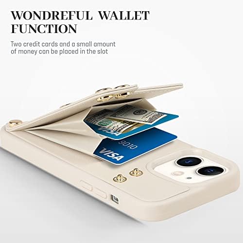 LAMEEKU kompatibilan sa iPhone 11 futrolom za novčanik 6.1, kožnom futrolom sa držačem kartice, [postolje za rotaciju 360°], RFID