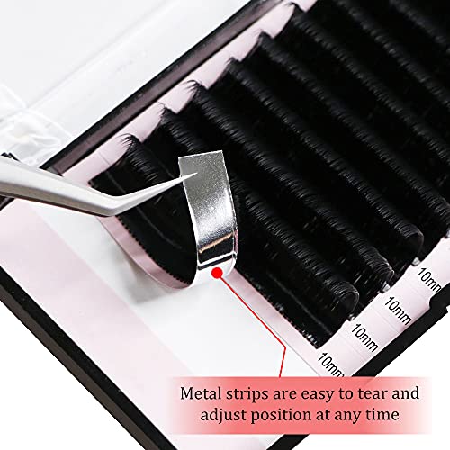 Ekstenzije trepavica 0.15 mm D Curl 10mm potrepštine mat crne pojedinačne trepavice Salon upotreba|0.03/0.05/0.07/0.10/0.15/0.20 mm