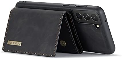 HuiFlying futrola za Galaxy S21 FE 5G,multifunkcionalna PU kožna torbica za novčanik sa držačem kartice ID Slot za kreditne kartice novčani džep sa postoljem/dvostruka magnetna kopča za Samsung Galaxy S21 FE 5G