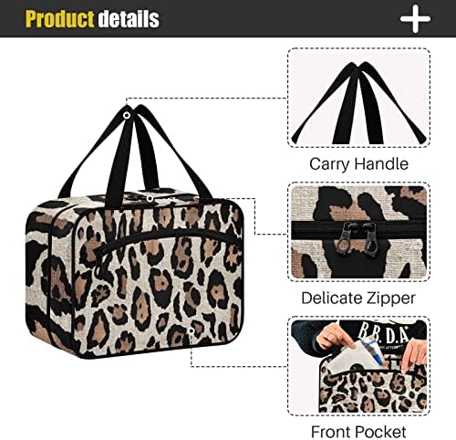 Sinestour Leopard Print TOAT TOTS za žene Travel Makeup Torba Organizator kozmetičkih torbi za viseći kozmetičke vrećice za žene za