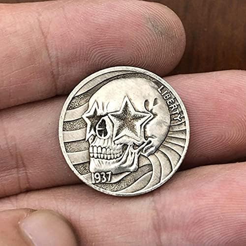 Replika Komemorativni novčić Srebrni novčić Američki bizon Poker Coin 1937 HANDICRAFT kolekcija Suvenir Dekoracija Početna Poklon