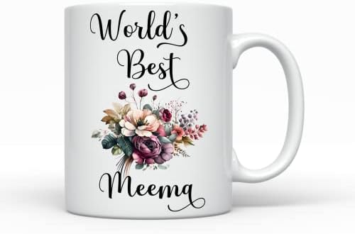 Najbolja Meema šolja za kafu na svijetu, najbolji Meema pokloni od unuka ili unuke, pokloni bake rođendanski ili božićni poklon