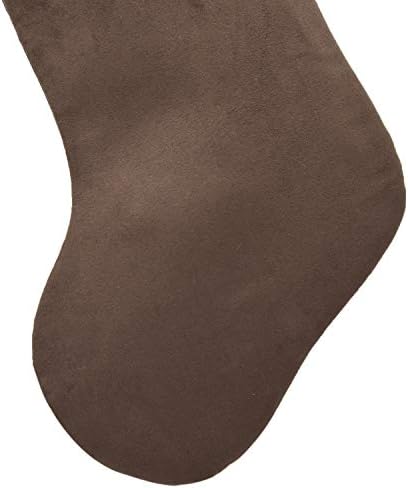 Gireshome Ultra Coffee Coofy Suede Božićne čarape za božićne čarape, Xmas Tree Decor Festival Party Ornament 10 X18
