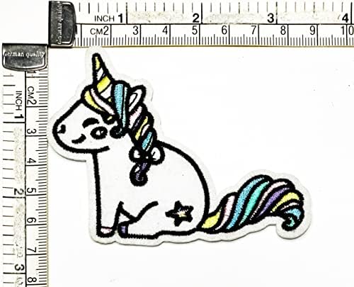 Kleenplus 3kom. Slatka lijepa Unicorn Patch stripovi Crtić gvožđe na zakrpi vezena aplikacija šije na Patch za obući farmerke jakne