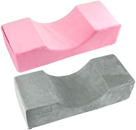 Qonia jastuk za trepavice flanel jastuk za trepavice jastuk za kalemljenje trepavica ergonomska podrška siva