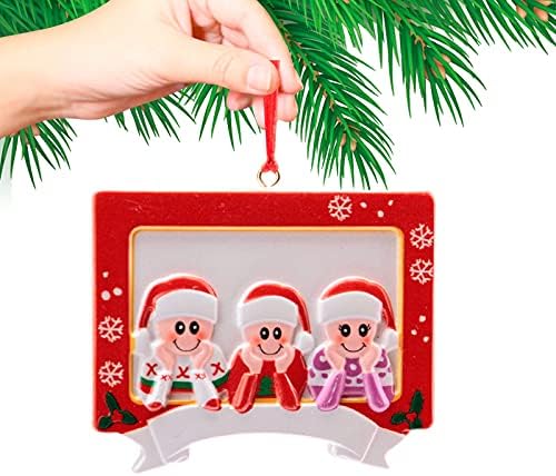 Porodični božićni personalizirani porodični božićni privjesak ukrasi ukras ukras i objesi mačak vitraž